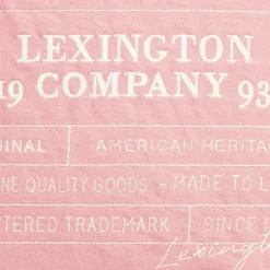 Logo Organic Cotton Canvas Kuddfodral 50x50 cm, Vit/Rosa