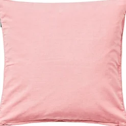 Logo Organic Cotton Canvas Kuddfodral 50x50 cm, Vit/Rosa