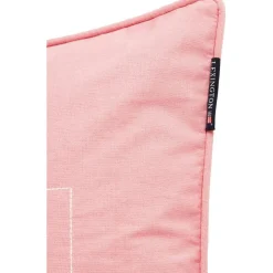 Logo Organic Cotton Canvas Kuddfodral 50x50 cm, Vit/Rosa