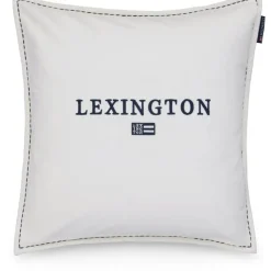 Lexington Prydnadskuddar & Fodral-Logo Organic Cotton Velvet Kuddfodral 50x50 cm, Vit / Beige