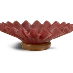 Lori Skål 18 cm, Bordeaux / Beige