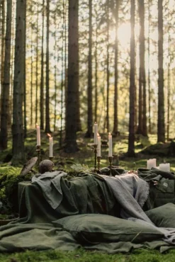 Lovely Linen Dukar & Löpare-Lovely Bordsduk 145x300 cm, Jeep Green