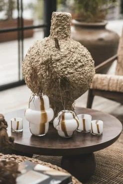 Luci Ljuslykta 10 cm, Vit / Orange