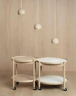 Brdr. Krüger Pendellampor-Lune Pendel Ø14 cm, Vitoljad Ek