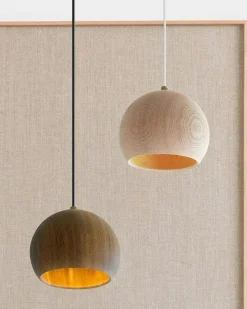 Brdr. Krüger Pendellampor-Lune Pendel Ø14 cm, Vitoljad Ek