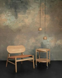 Brdr. Krüger Pendellampor-Lune Pendel Ø14 cm, Vitoljad Ek