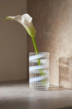 Lyngby Vas Swirl Vit, 20,5 cm