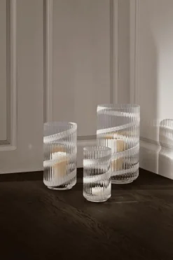 Lyngby Vas Swirl Vit, 20,5 cm