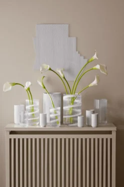 Lyngby Vas Swirl Vit, 20,5 cm