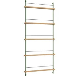 MOEBE Vägghyllor-Magazine Hylla 85x188 cm, Rökt Ek/Vit