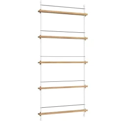 MOEBE Vägghyllor-Magazine Hylla 85x188 cm, Rökt Ek/Vit