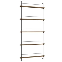 MOEBE Vägghyllor-Magazine Hylla 85x188 cm, Rökt Ek/Vit