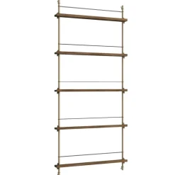 MOEBE Vägghyllor-Magazine Hylla 85x188 cm, Rökt Ek/Vit