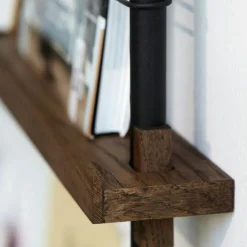 MOEBE Vägghyllor-Magazine Hylla 85x188 cm, Rökt Ek/Vit