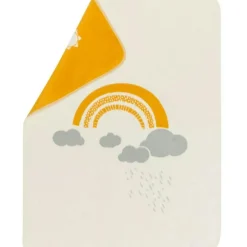 Barn David Fussenegger Barnfiltar-Maja Babyfilt 75x100 cm Rainbow, Off-white