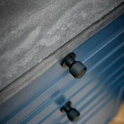 Manor Round Knopp, Matt svart