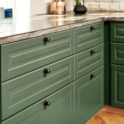 Manor Round Knopp, Matt svart