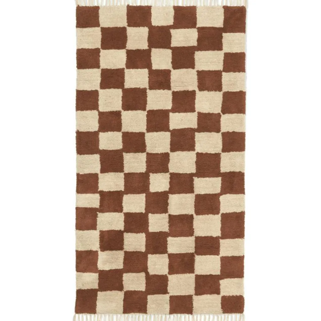 Ferm Living Tuftade Mattor|Bomulls- & Trasmattor-Mara Washable Matta 80x150 cm, Warm Sand