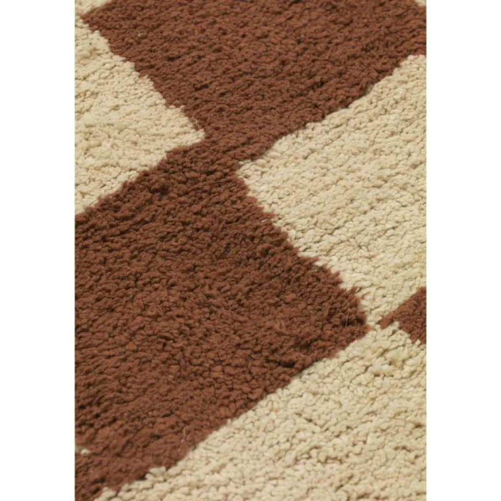 Ferm Living Tuftade Mattor|Bomulls- & Trasmattor-Mara Washable Matta 80x150 cm, Warm Sand