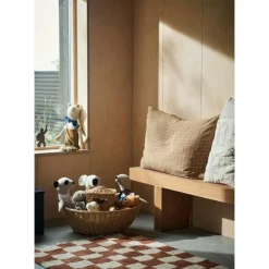 Ferm Living Tuftade Mattor|Bomulls- & Trasmattor-Mara Washable Matta 80x150 cm, Warm Sand