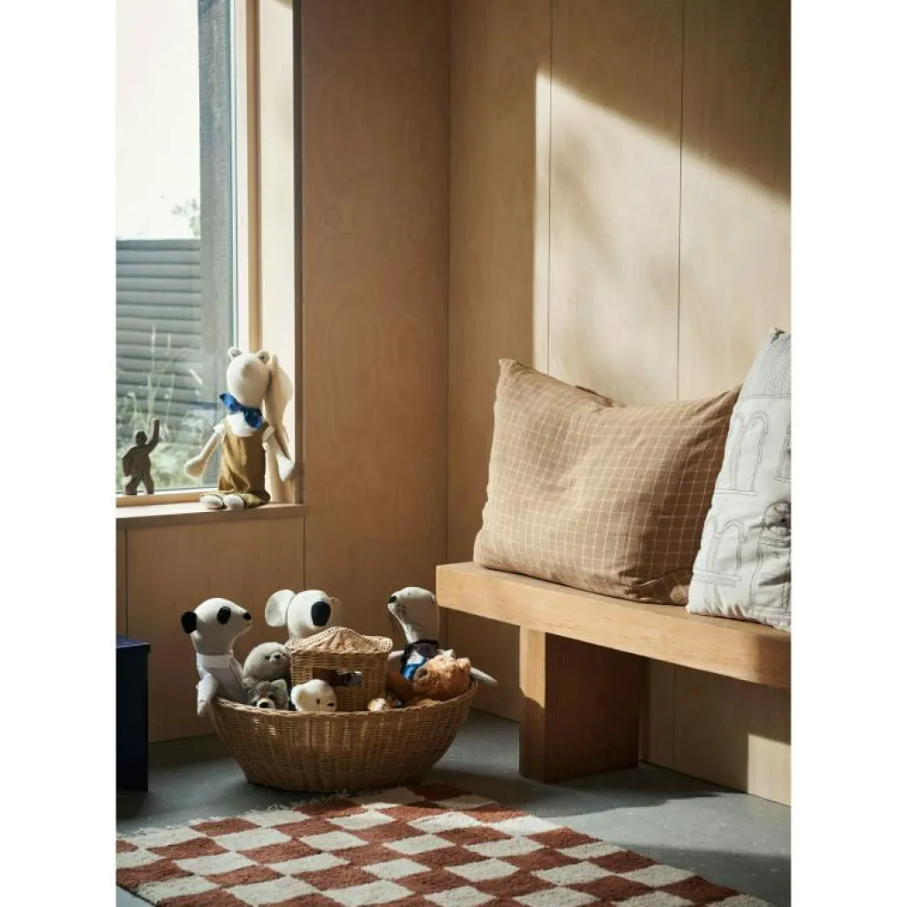 Ferm Living Tuftade Mattor|Bomulls- & Trasmattor-Mara Washable Matta 80x150 cm, Warm Sand