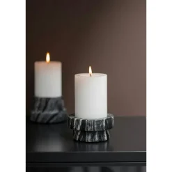 MARBLE Ljushållare Låg, Svart/Grå