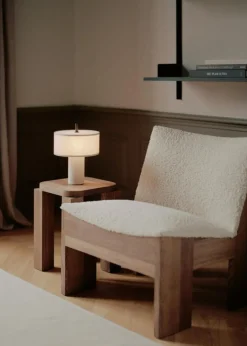 Margin Bordslampa Portabel, Beige