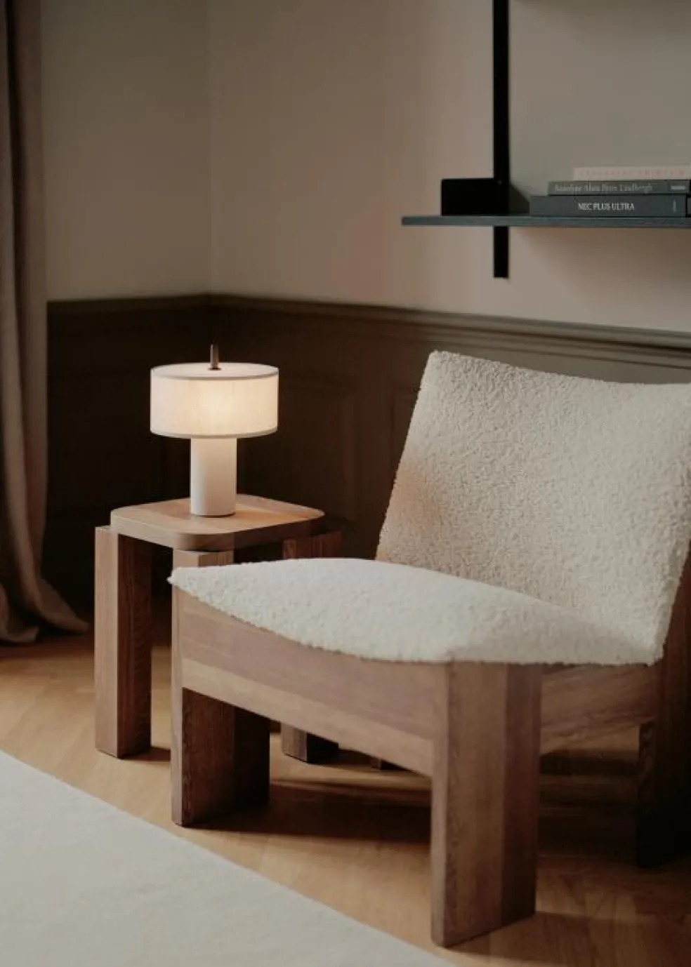 Margin Bordslampa Portabel, Beige