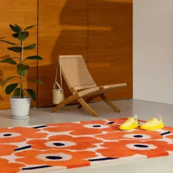 Marimekko Unikko Matta 140x200 cm, Orange Röd