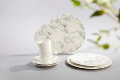 Villeroy & Boch Tekoppar|Kaffekoppar-Marmory Servis 8 Delar, Vit