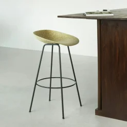 Normann Copenhagen Barstolar & Barpallar-Mat Barpall 65 cm, Seaweed / Cream