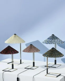 HAY Skrivbordslampor|Bordslampor-Matin Bordslampa 300 mm, Polerad Mässing / Oxide Red