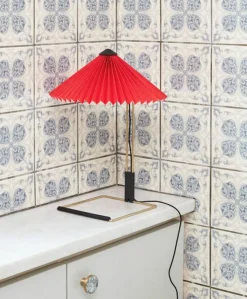 HAY Skrivbordslampor|Bordslampor-Matin Bordslampa 300 mm, Polerad Mässing / Oxide Red