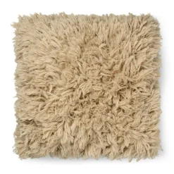 Meadow High Pile Prydnadskudde 50x50 cm, Ljus Sand