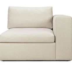 Ethnicraft Modulsoffor-Mellow Soffa Avslut Höger / Vänster Avtagbar Klädsel, Ivory