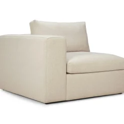 Ethnicraft Modulsoffor-Mellow Soffa Avslut Höger / Vänster Avtagbar Klädsel, Ivory