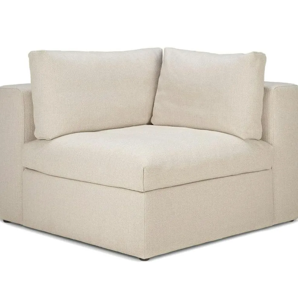 Mellow Soffa Hörndel Avtagbar Klädsel, Ivory