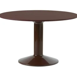 Midst Matbord Ø160 cm, Mörkoljad Ek / Svart