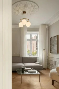 Miira 3 Circular Ljuskrona, Mörk Brons / Opal