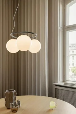 Miira 3 Circular Ljuskrona, Mörk Brons / Opal