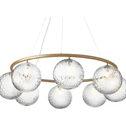 Nuura Ljuskronor & Takkronor-Miira 8 Circular Ljuskrona, Mässing / Klar