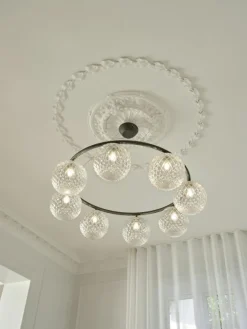 Nuura Ljuskronor & Takkronor-Miira 8 Circular Ljuskrona, Mässing / Klar