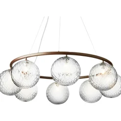 Nuura Ljuskronor & Takkronor-Miira 8 Circular Ljuskrona, Mässing / Klar