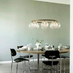 Nuura Ljuskronor & Takkronor-Miira 8 Circular Ljuskrona, Mässing / Klar