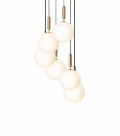 Miira 6 Ljuskrona 470 mm, Mässing / Opal