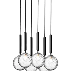 Miira 6 Ljuskrona 350 mm, Mässing / Opal