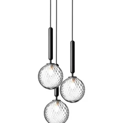 Miira 3 Ljuskrona 310 mm, Rock Grey / Klar