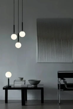 Miira 3 Ljuskrona 310 mm, Rock Grey / Klar