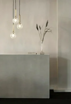 Miira 3 Ljuskrona 310 mm, Rock Grey / Klar