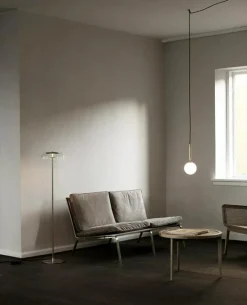 Nuura Fönsterlampor|Pendellampor-Miira 1 Pendel 140 mm, Mässing / Klar